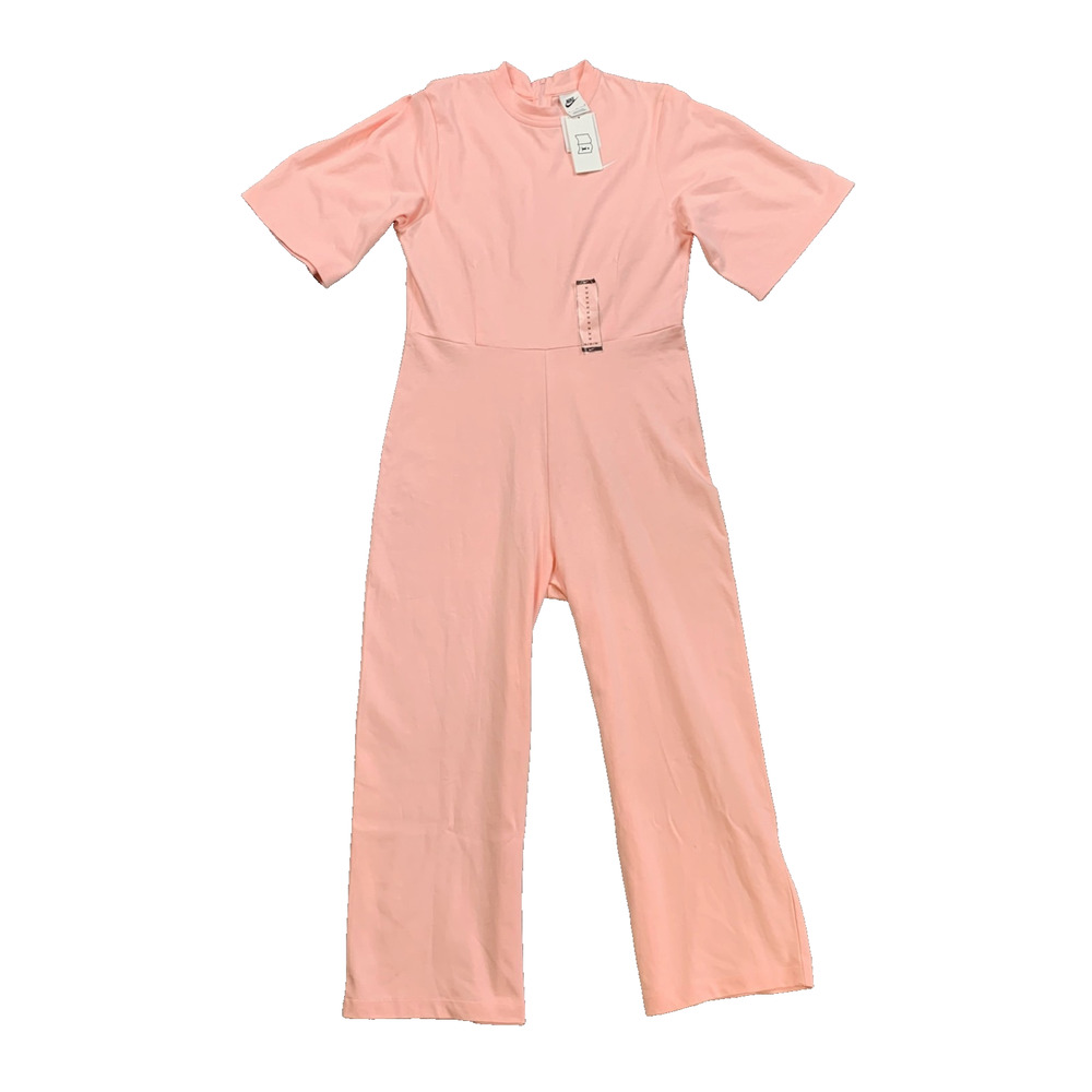 Nike Jumpsuit Womens M Medium Bellini Sportswear Jersey Cotton Short Sleeve